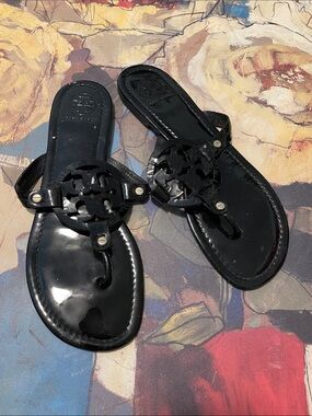Patent Leather Flip Flops